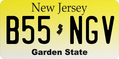 NJ license plate B55NGV