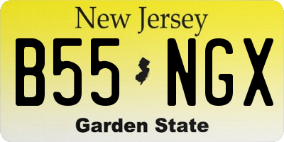 NJ license plate B55NGX