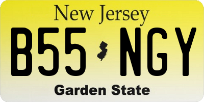 NJ license plate B55NGY