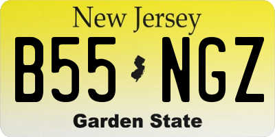 NJ license plate B55NGZ