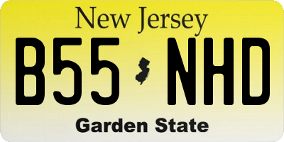 NJ license plate B55NHD