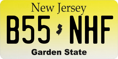 NJ license plate B55NHF