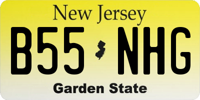 NJ license plate B55NHG