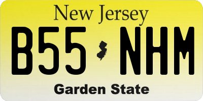NJ license plate B55NHM