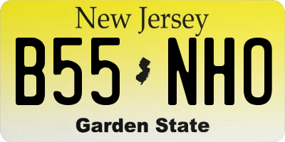 NJ license plate B55NHO