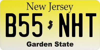NJ license plate B55NHT