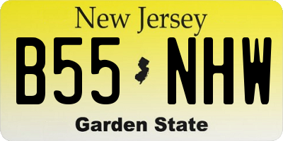 NJ license plate B55NHW