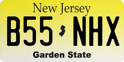 NJ license plate B55NHX