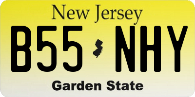 NJ license plate B55NHY