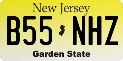 NJ license plate B55NHZ