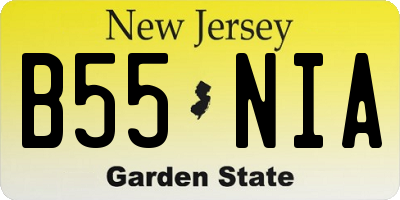 NJ license plate B55NIA