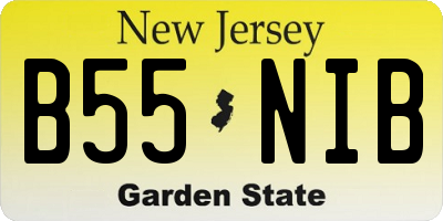 NJ license plate B55NIB