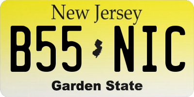 NJ license plate B55NIC