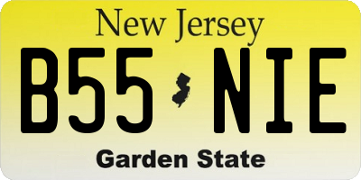 NJ license plate B55NIE