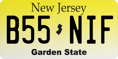 NJ license plate B55NIF