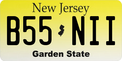 NJ license plate B55NII