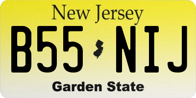 NJ license plate B55NIJ