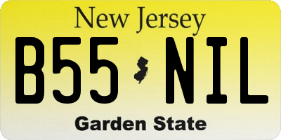 NJ license plate B55NIL
