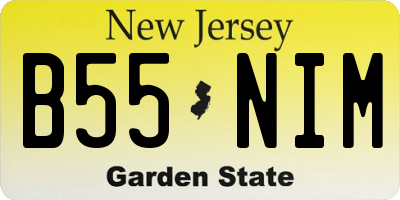 NJ license plate B55NIM
