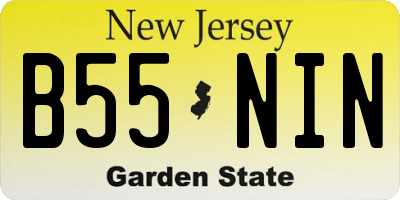 NJ license plate B55NIN