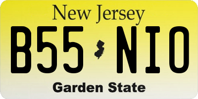 NJ license plate B55NIO