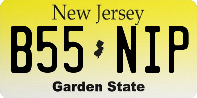 NJ license plate B55NIP