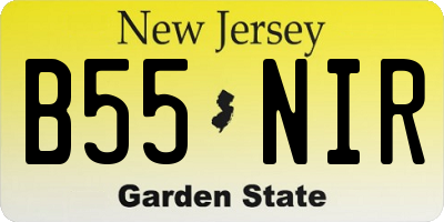 NJ license plate B55NIR