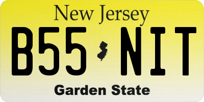 NJ license plate B55NIT