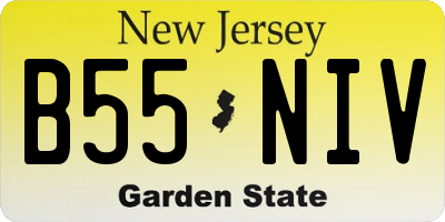 NJ license plate B55NIV