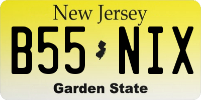 NJ license plate B55NIX