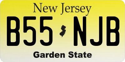 NJ license plate B55NJB