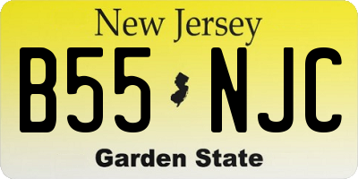 NJ license plate B55NJC