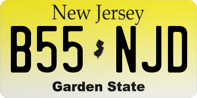 NJ license plate B55NJD