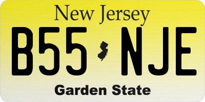NJ license plate B55NJE