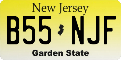 NJ license plate B55NJF