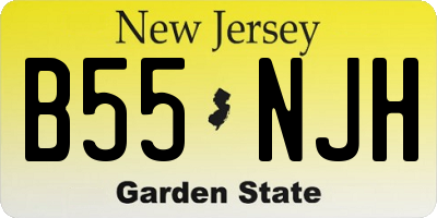 NJ license plate B55NJH