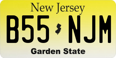 NJ license plate B55NJM