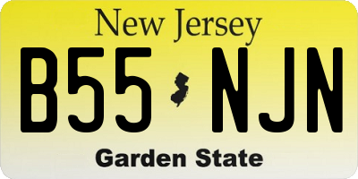 NJ license plate B55NJN