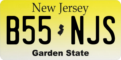 NJ license plate B55NJS