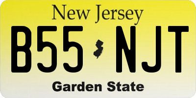 NJ license plate B55NJT