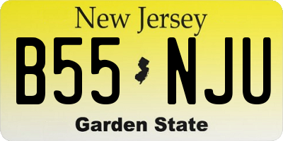 NJ license plate B55NJU