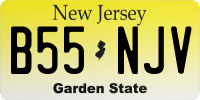 NJ license plate B55NJV