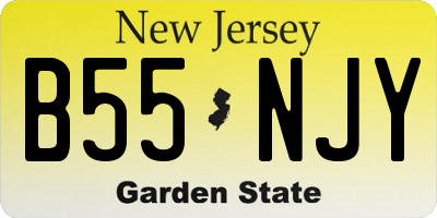 NJ license plate B55NJY