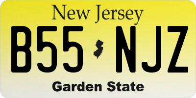 NJ license plate B55NJZ