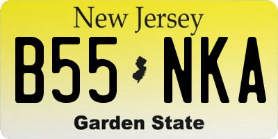 NJ license plate B55NKA