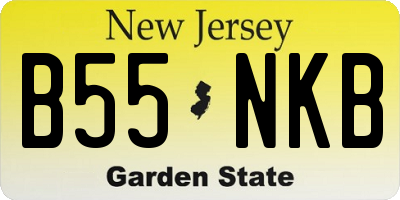 NJ license plate B55NKB