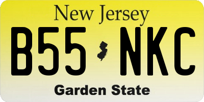 NJ license plate B55NKC