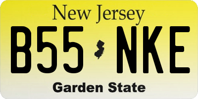 NJ license plate B55NKE