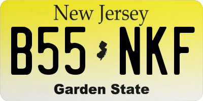 NJ license plate B55NKF