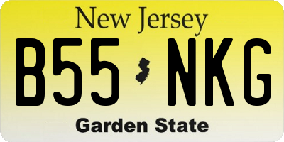 NJ license plate B55NKG